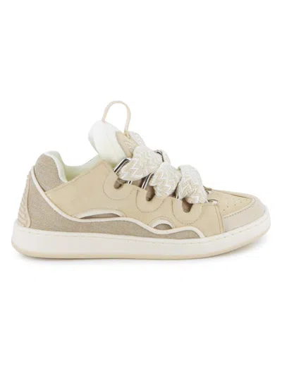 Lanvin Kid's Curb Suede Sneakers In Multi