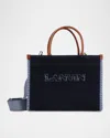 Lanvin Kid's Leather And Denim Handbag In Rinse Wash