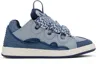 Lanvin Kids Blue Lace-up Sneakers In Blue