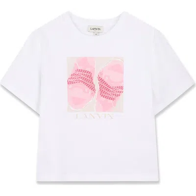 Lanvin Kids Curb Graphic Cotton T-shirt In White
