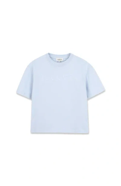 Lanvin Kids Embroidered T-shirt In Blue