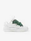 Lanvin Kids Leather Curb Trainers In White