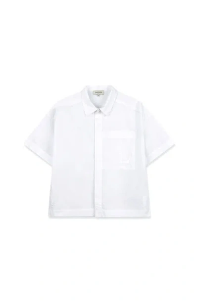 Lanvin Kids Oversized Cotton Shirt In White