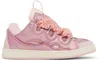 Lanvin Kids Pink Lace-up Sneakers In S74 Pink Pale Pink D