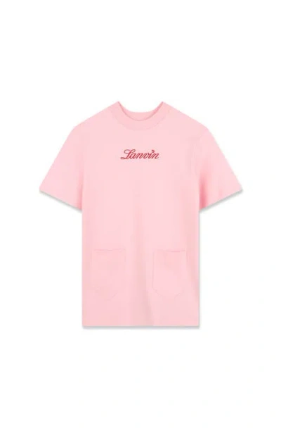 Lanvin Kids Short Sleeve T-shirt Dress In Cotton In Pink