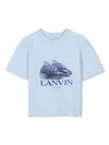 Lanvin Boy's Curb Sneakers Graphic T-shirt In Blue