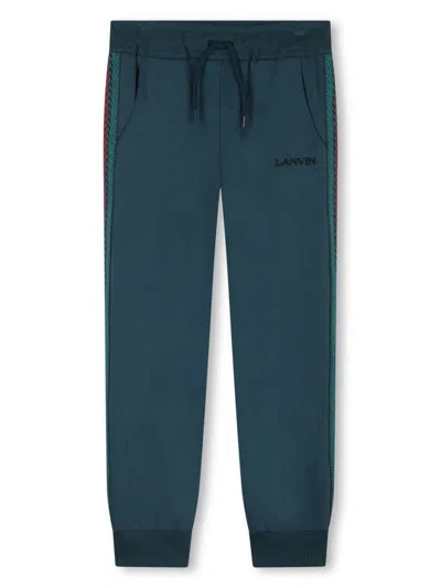 Lanvin Kids Trousers In Blue