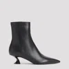 Lanvin Kitten Heel Ankle Boots 50 Mm Lambskin In Black
