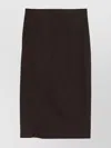Lanvin Knee Length And Midi Skirt With Asymmetric Hem In Brown