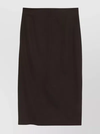 LANVIN KNEE LENGTH AND MIDI SKIRT WITH ASYMMETRIC HEM