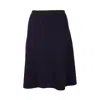 Lanvin A-line Wool Skirt Button Detail In Blue