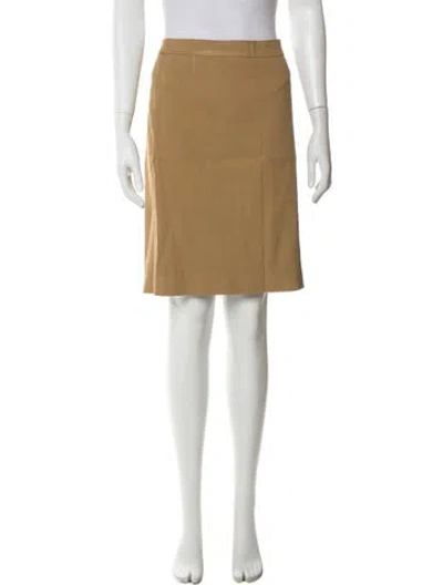Pre-owned Lanvin Knee-length Skirt In Brown