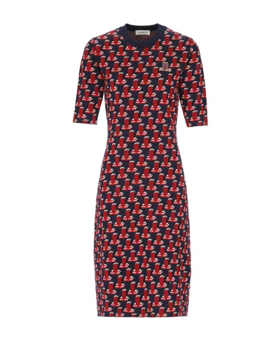 Lanvin Knitted Long Dress In Black