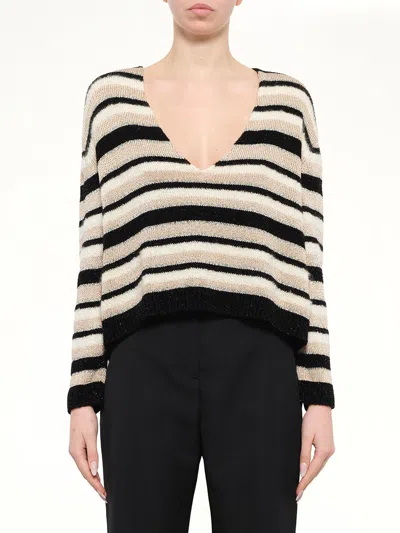 Lanvin Striped Sweater In Multi