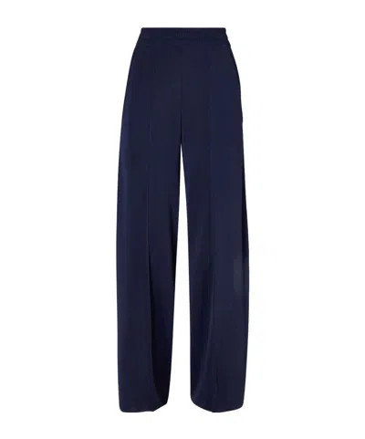 Lanvin Knitted Wide-leg Pants In Black