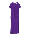 Lanvin Knot-detailed Midi Dress In Purple
