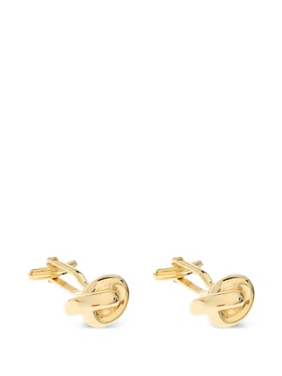 Lanvin Knot Plated Cufflinks In Gold
