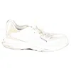 Lanvin L-i Lace-up Sneakers In White Mesh In White