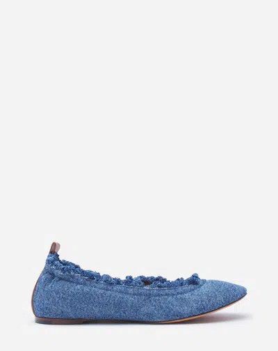 Lanvin La Ballerine En Denim Pour Femme In Denim Blue