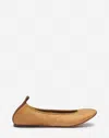 Lanvin La Ballerine En Suede Pour Femme In Light Brown 3