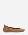 Lanvin La Ballerine En Suede Pour Femme In Marron