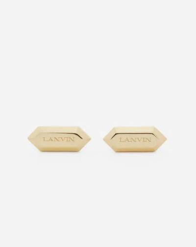 Lanvin Label Cufflinks In Gold