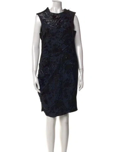 Pre-owned Lanvin Lace Pattern Knee-length Dress