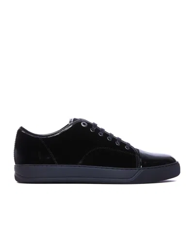 Lanvin Lace-up Low-cut Casual Shoes In Black