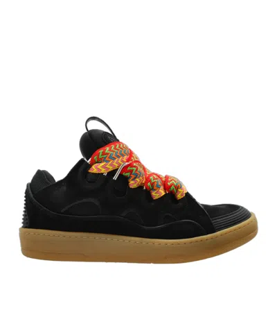 Lanvin Lace-up Low-cut Casual Shoes In Black