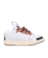Lanvin Exaggerated Silhouette Leather And Rubber Sneakers In White