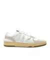 Lanvin Mesh And Leather Clay Sneakers With In White