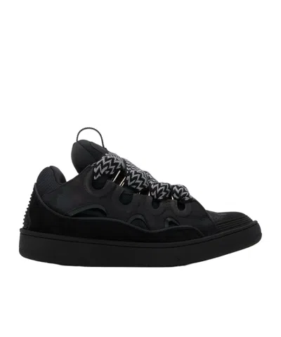 Lanvin Lace-up Low-cut Casual Sneakers In Black