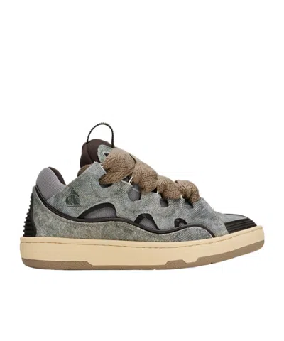 Lanvin Lace-up Low-cut Casual Sneakers In Gray