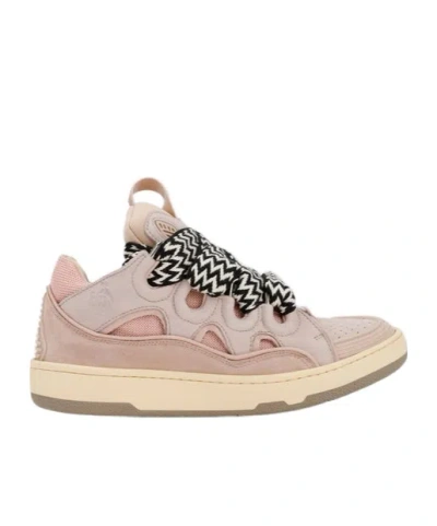 Lanvin Lace-up Low-top Sneakers In Brown