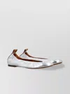 Lanvin Metallic Leather Ballet Flats In Silver