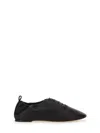 Lanvin Pointed-toe Leather Flats With Gathered Elastic Collar