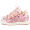 Lanvin Kids Pink Lace-up Sneakers