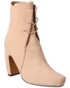 Lanvin Laced Suede Bootie In Pink