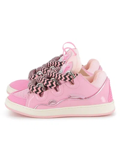 Lanvin Lace-up Sneakers For Girl In Pink