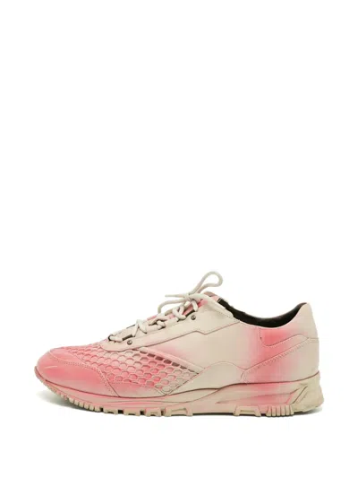 Pre-owned Lanvin Lace-up Sneakers In Pink