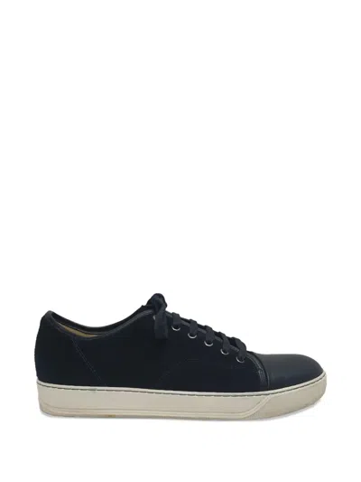 Pre-owned Lanvin Lace-up Toecap Sneakers In Blue
