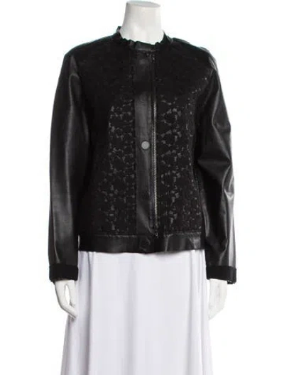 Pre-owned Lanvin Lamb Leather Evening Jacket In Black