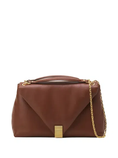 Lanvin Lambskin Shoulder Bag In Brown