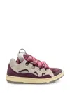 Lanvin Beige And Bordeaux Sneaker With Maxi Laces In Red