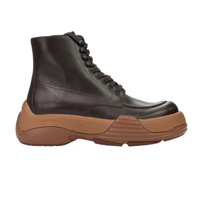 Pre-owned Lanvin Black Basses A Lacets Flash X Bold Boot 'marron' | Brown | Men's Size 41