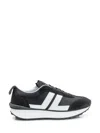 Lanvin Bumper Sneakers In Nylon And Suede In Black