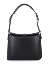 Lanvin Compagnon Small Asymmetrical Bag With A Python Finish In Black