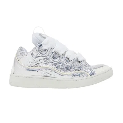 Pre-owned Lanvin Curb Sneaker 'metallic Effect - Silver' | Men's Size 47
