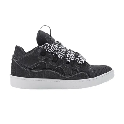 Pre-owned Lanvin Curb Sneakers 'black Denim' | Men's Size 40