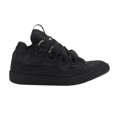 Pre-owned Lanvin Curb Sneakers 'black Glitter' | Men's Size 35